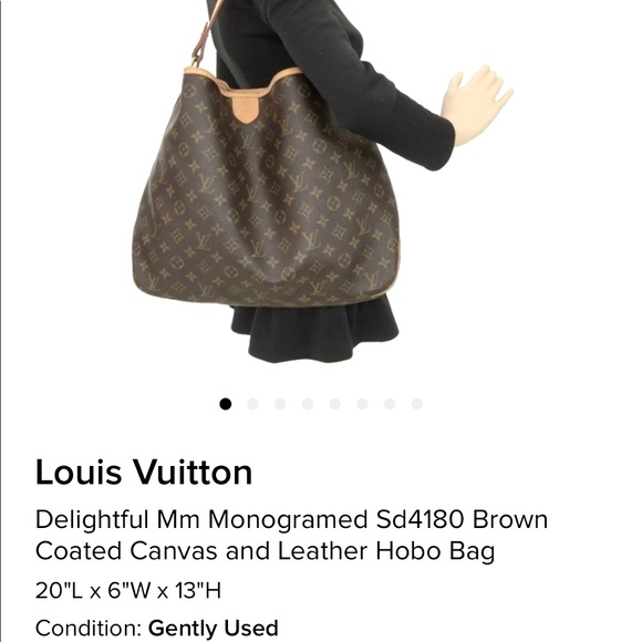 LOUIS VUITTON - Monogrammed brown canvas/leather. - Picture 6 of 6